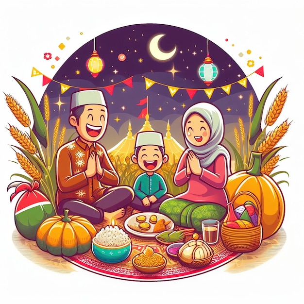 Illustrative image of the Indonesian lifestyle concept of Ramadan