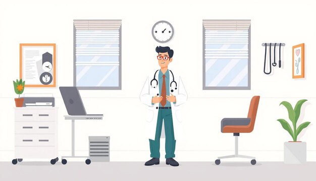 Photo illustraton doctor working