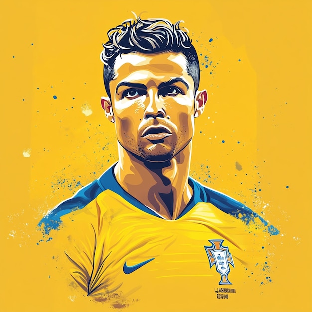 Photo ilustrasi vektor cristiano ronaldo