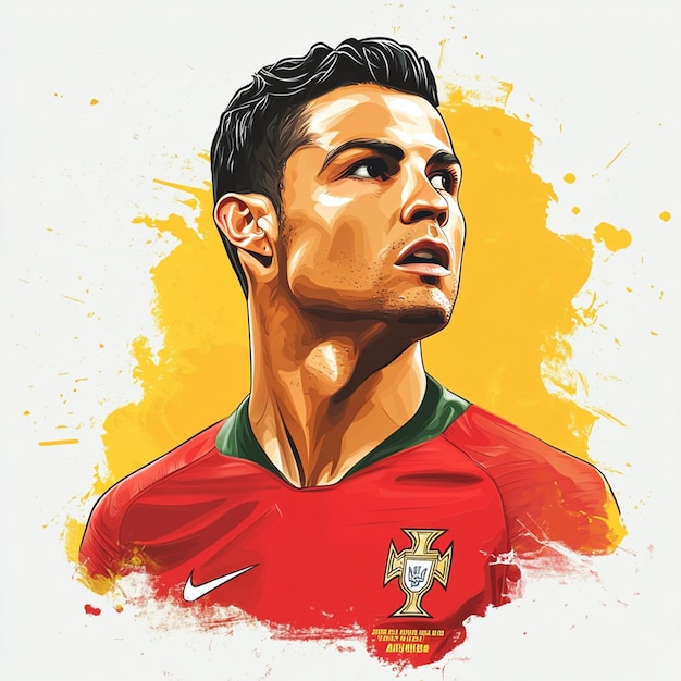 Photo ilustrasi vektor cristiano ronaldo