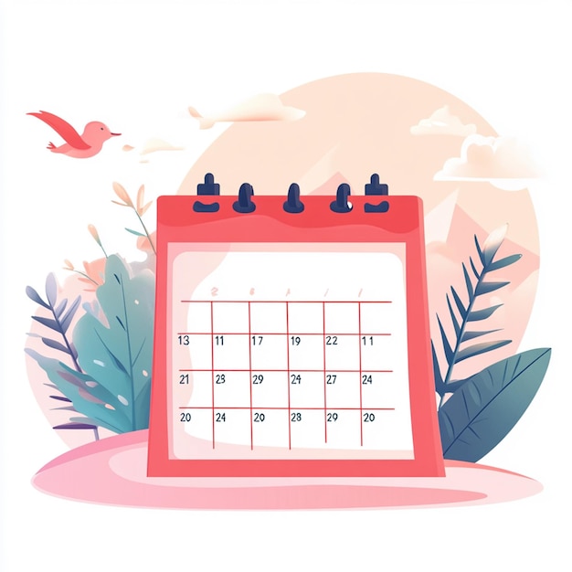 Photo ilustrationstration simple background calendar