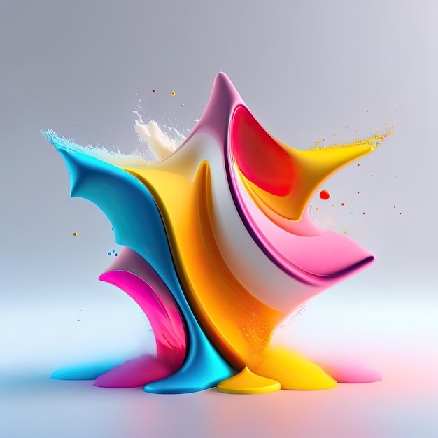 Image of an abstract colorful powder splash