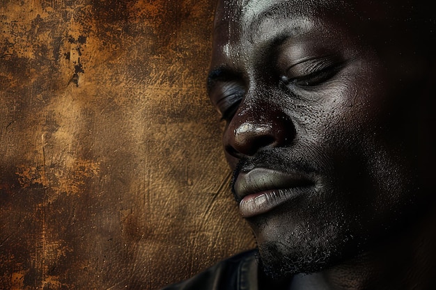 Image of an African man with a textured background symbolizing Black History Month