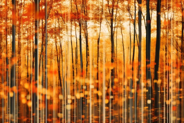 an image of an autumn forest with trees in the background