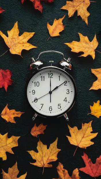 Image of autumn Time Change Fall back concept