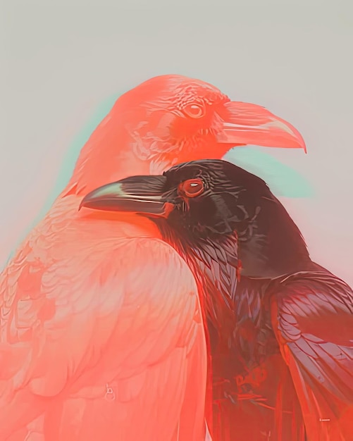 An image of a bird with a red beak