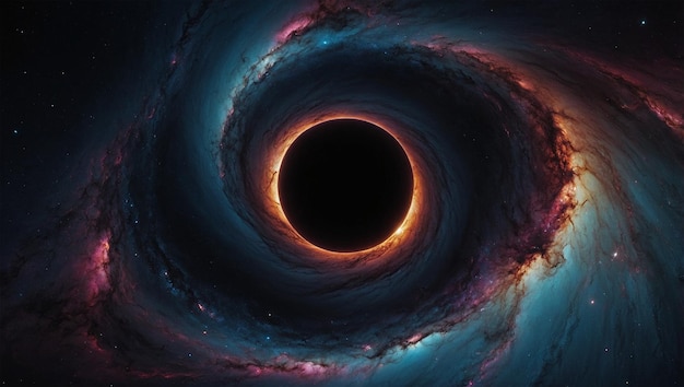 Photo image of a black hole devouring stars in a galaxy 6