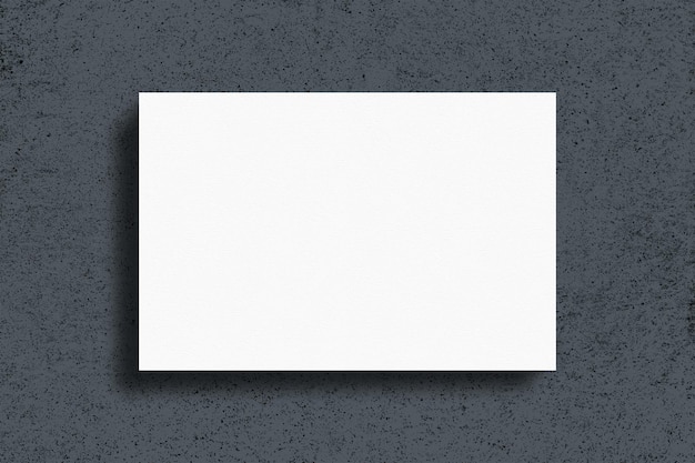 Image blank white card on a dark background