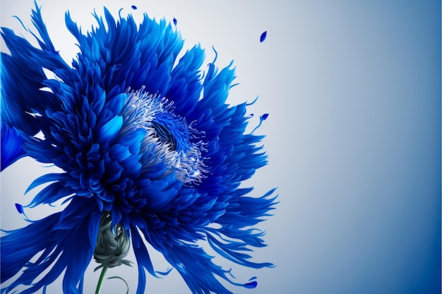 An image of blue flower on white background Generative AI