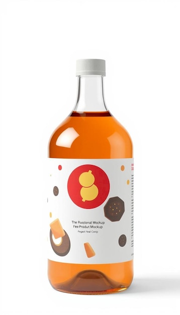 An image of a bottle product mockup on a white background