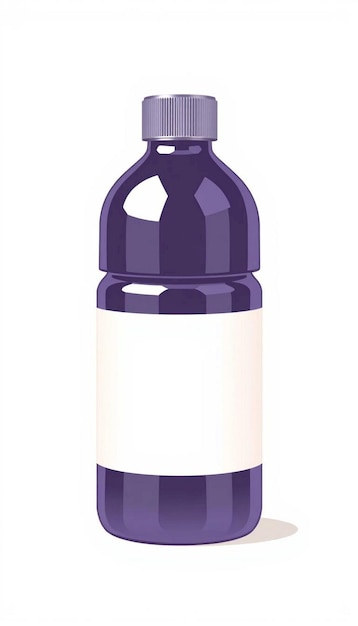 Photo an image of a bottle product mockup on a white background