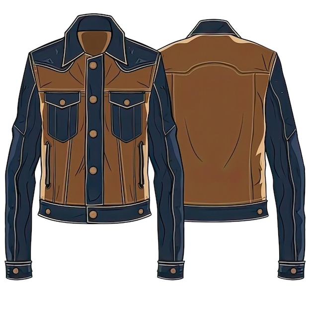 Photo an image of a brown leather jacket