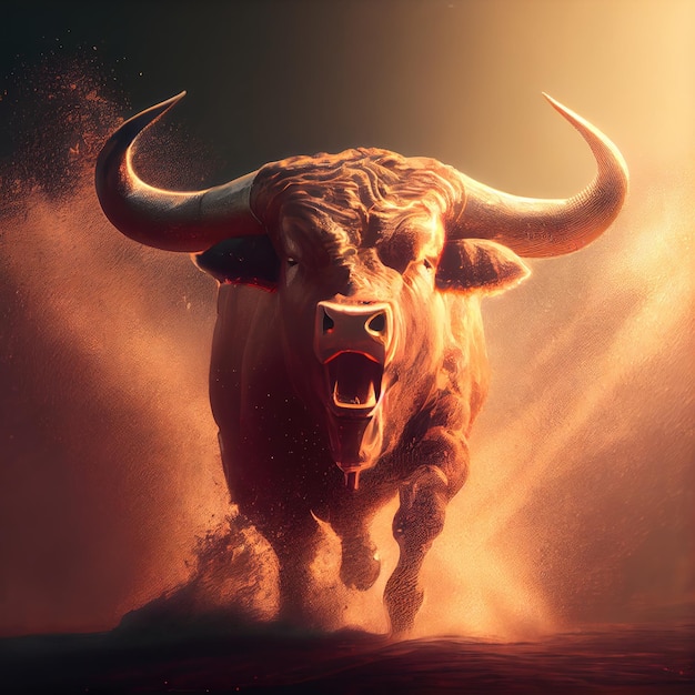 Image of a bull Generative AI