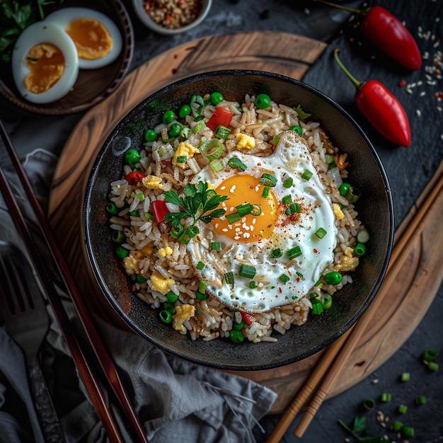 Image of Chinese food that fried rice and good apply for book menu