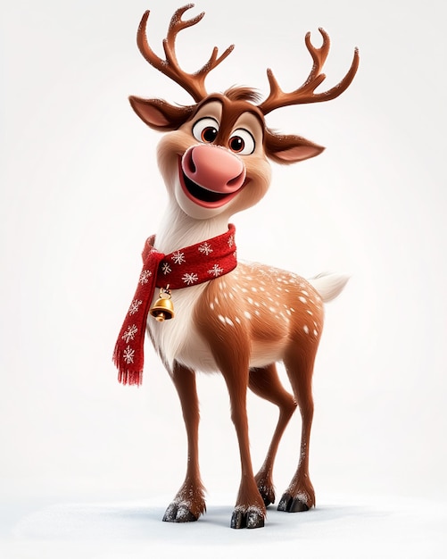 Image of a Christmas reindeer wearing a red scarf