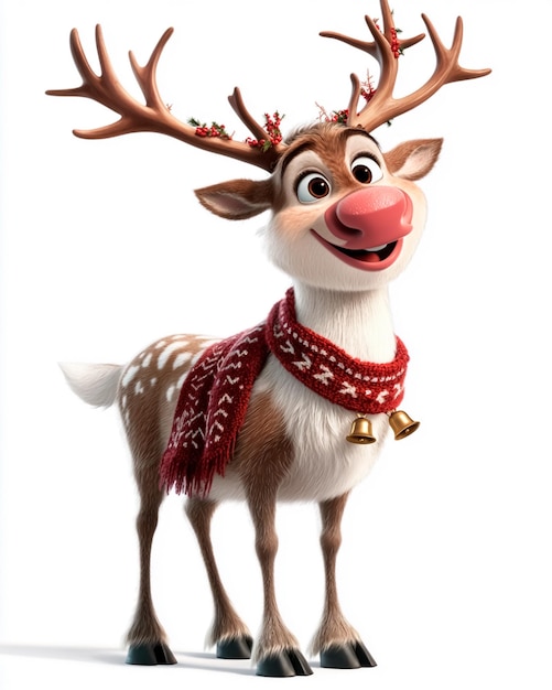 Image of a Christmas reindeer wearing a red scarf