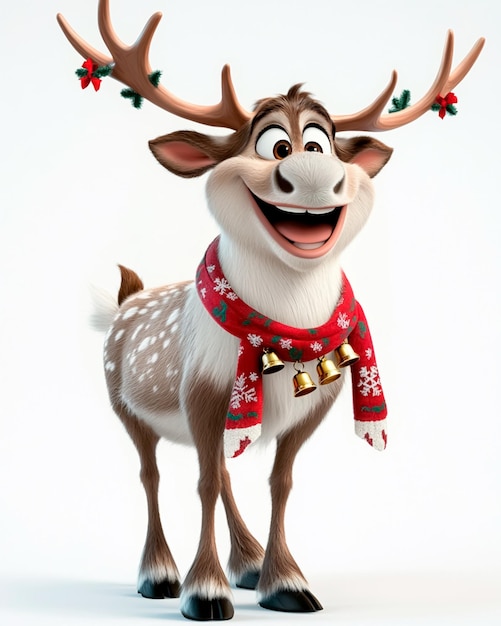 Image of a Christmas reindeer wearing a red scarf