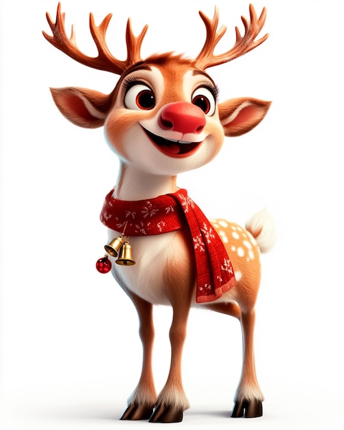 Image of a Christmas reindeer wearing a red scarf