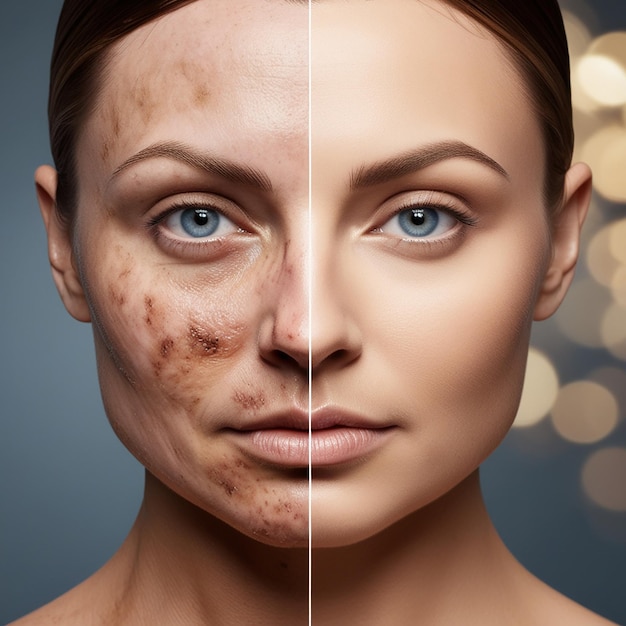 Photo image of a clearer skin ahead a visual journey from acnies scars to natural glow