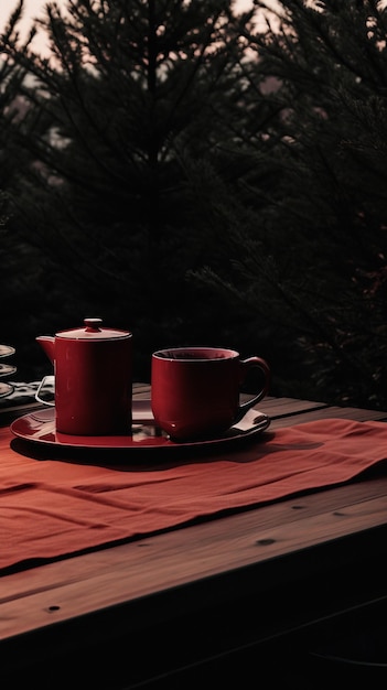 Image of coffee on table in lofi aesthetics