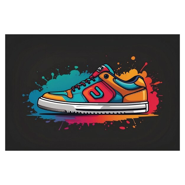 image of a cool sneaker icon design