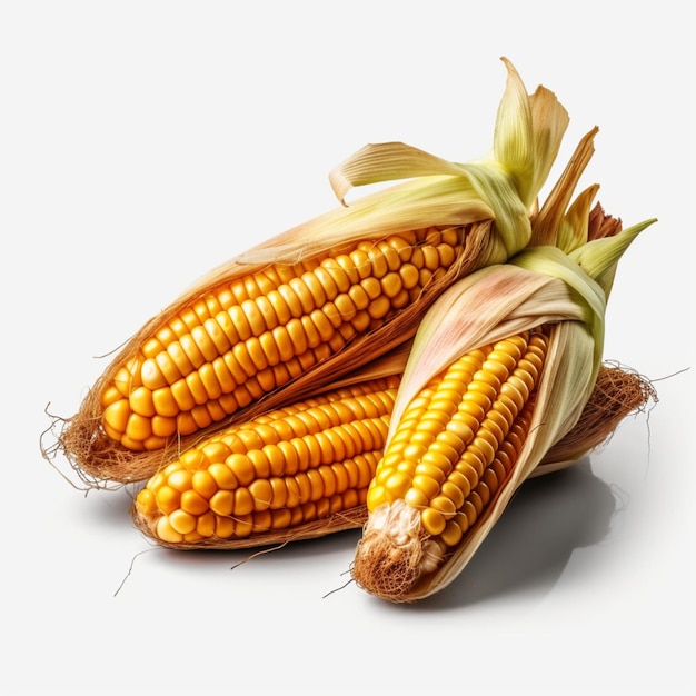 An image of corn on a white background