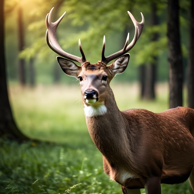 Image of a deer in its usual habitat