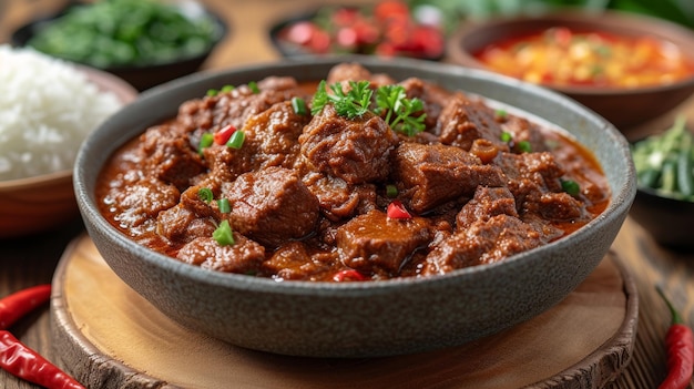 Image of Delicious Beef Rendang Generative AI