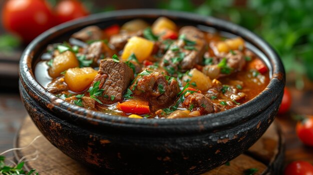 Image of Delicious Goulash in Hungary Generative AI