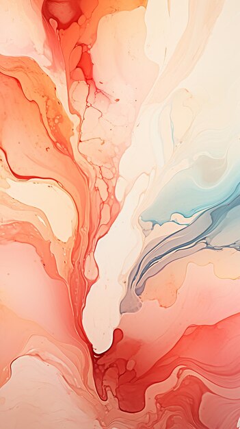 The image depicts an abstract splash in vintage colors created in a fluid art style