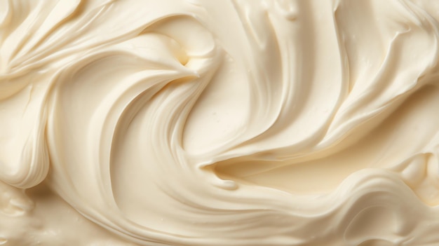 Image description A closeup image of a smooth creamy white substance with a thick consistency