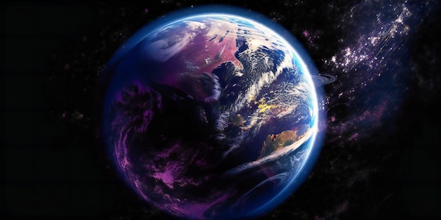 An image displaying the earth in space