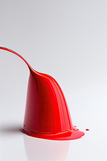 Image of an explosion of red paint