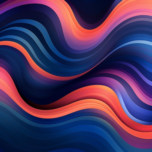 The image features an abstract background with a dynamic lines design