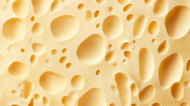 Photo image featuring a swiss cheese texture pattern showcasing its unique and characteristic holes