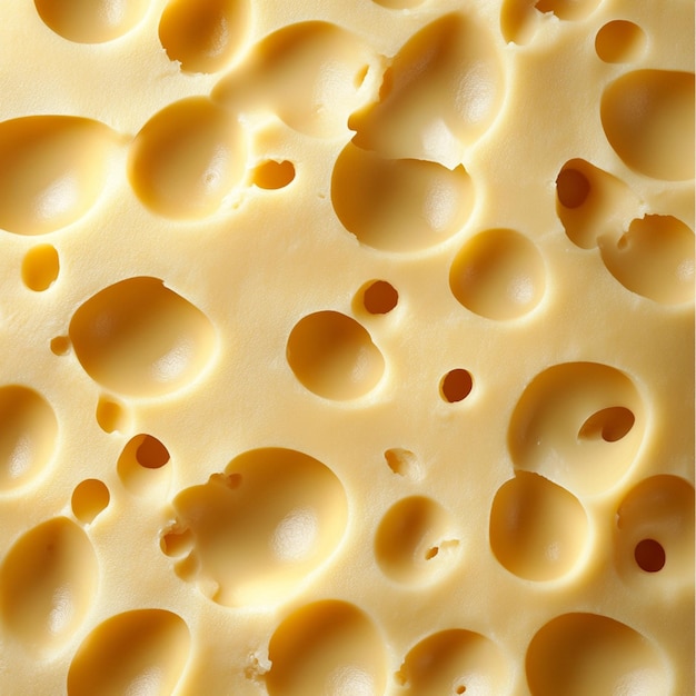 Photo image featuring a swiss cheese texture pattern showcasing its unique and characteristic holes