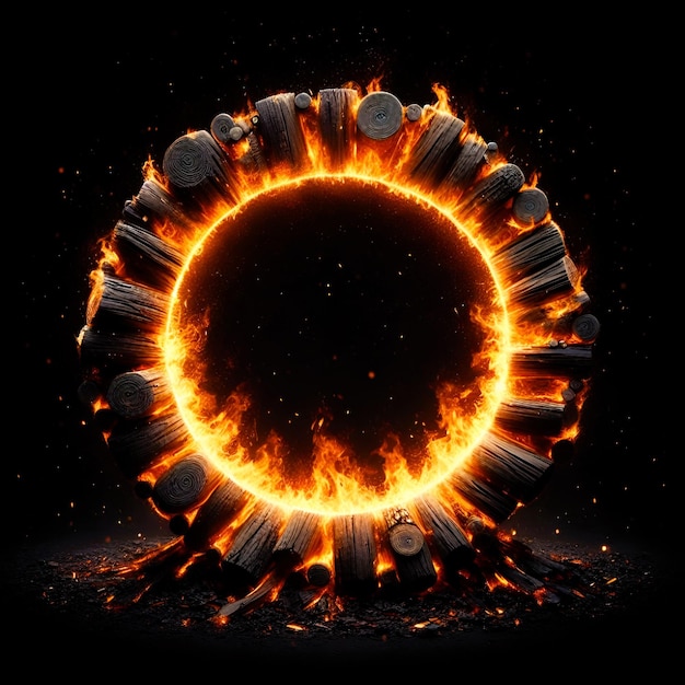 An image of a Fire Circle on a black background