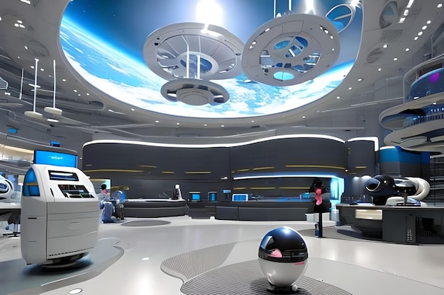 Image of a Futuristic Moon Space Lab