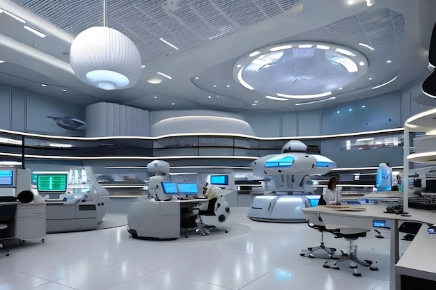 Image of a Futuristic Moon Space Lab