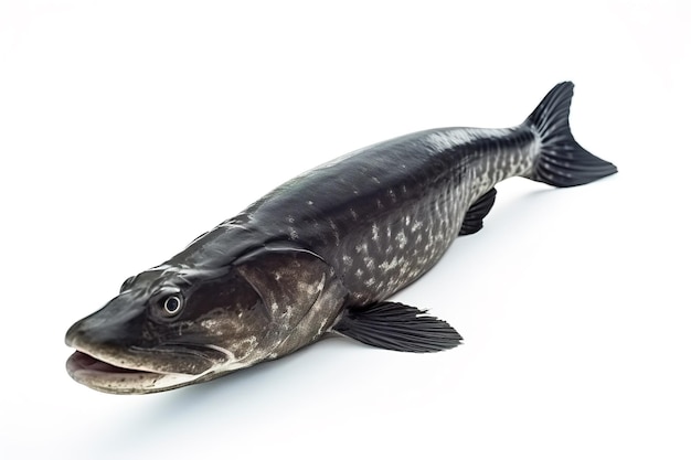 Image of giant snakehead fish on a white background Underwater animals Fishs Illustration Generative AI