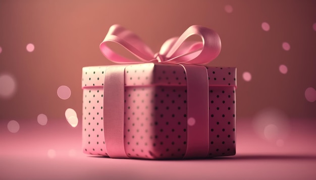 Image of a Gift Discount, giveaway on social media, elegant, flat pink background, space for text