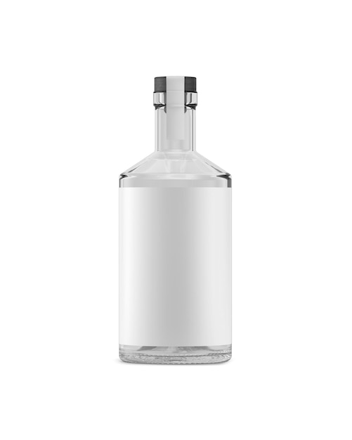 An image of a Gin Bottle Mockup isolated on a white background