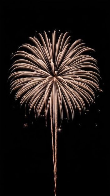 Image of golden fireworks on a black background