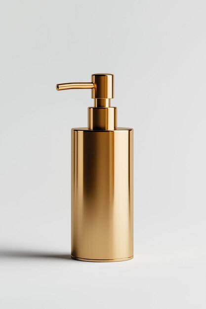 Photo image of golden hair and body wash dispenser