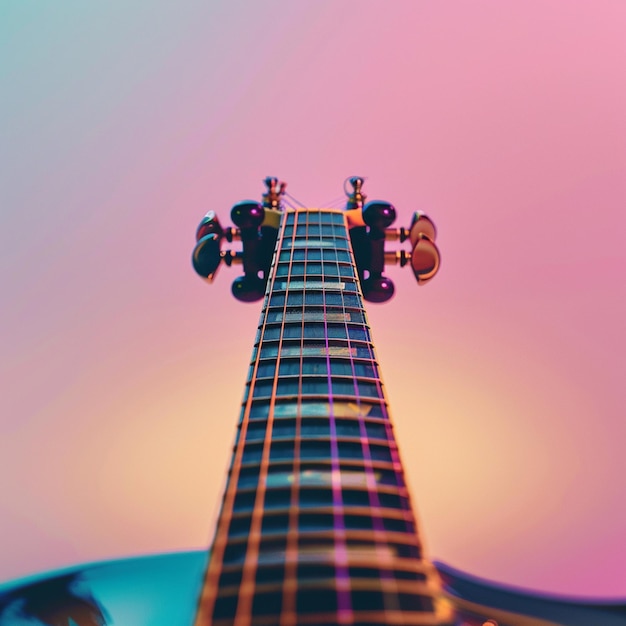 Image of guitar isolated on background