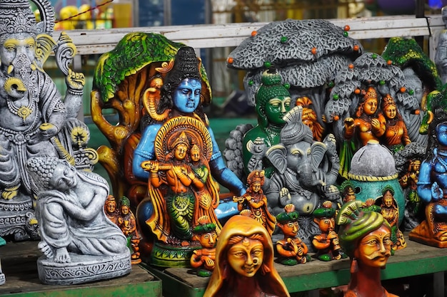 Image of handmade gods in fair