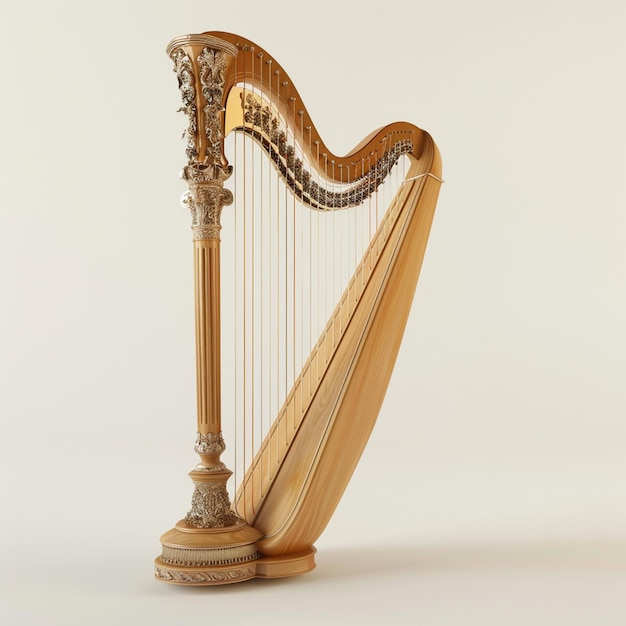 Image of harp isolated on background