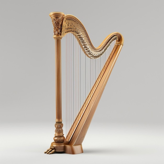 Image of harp isolated on background