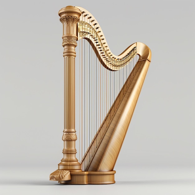 Image of harp isolated on background