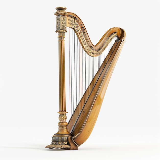 Image of harp isolated on background